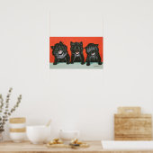 Drei Kätzchen, Louis Wain Poster (Küche)