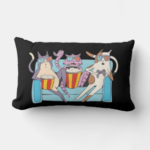 Drei Katzen 3D-Film-Liebhaber Lendenkissen