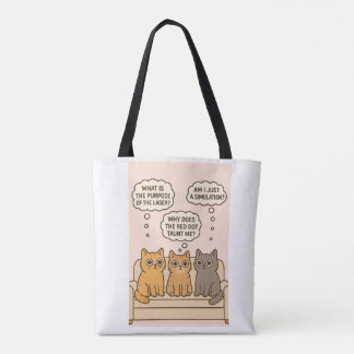 Drei Katzen auf Couch Tasche