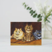 Drei Katzen auf persischem Rug von Louis Wain Postkarte (Stehend Vorderseite)
