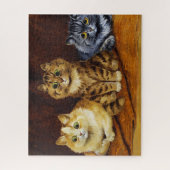 Drei Katzen auf persischem Rug von Louis Wain Puzzle (Vertikal)