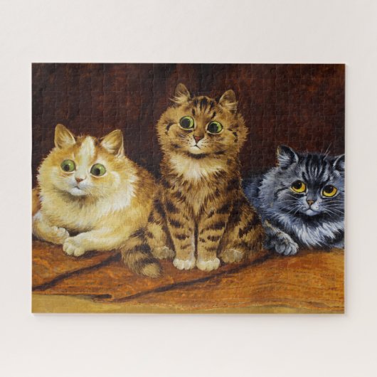 Drei Katzen auf persischem Rug von Louis Wain Puzzle (Horizontal)