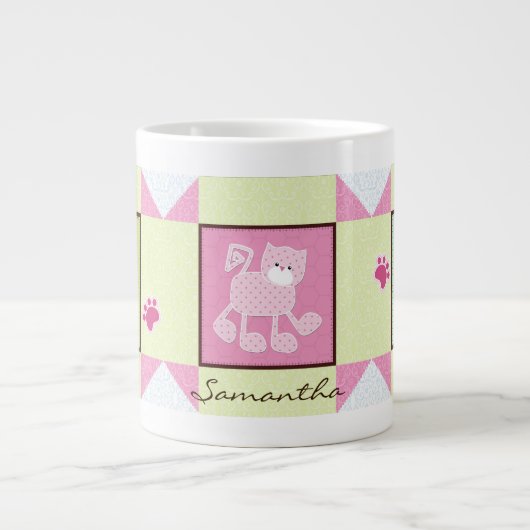 Drei Katzen beenden Block Jumbo Tasse (Vorderseite)