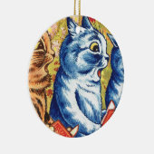 Drei Katzen, die von Louis Wain singen Keramik Ornament (Rechts)