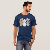 Drei Katzen Geschenk T-Shirt (Vorne ganz)