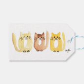Drei Katzen Geschenkanhänger (Vorderseite (Horizontal))