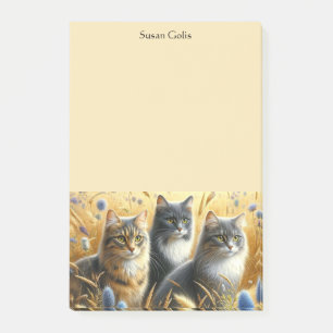 Drei Katzen Katzenliebhaber Post-it-Notizen Post-it Klebezettel