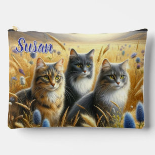 Drei Katzen Katzenliebhaber  Zubehörtasche