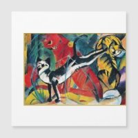 Drei Katzen, Kunstwerke von Franz Marc