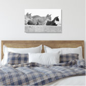 Drei Katzen Leinwanddruck (Insitu (Schlafzimmer))