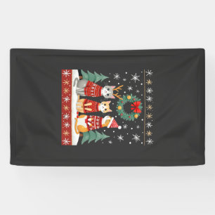 Drei Katzen Lustiger Weihnachtskatze hässlicher Xm Banner