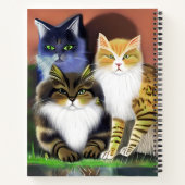 Drei Katzen mit Attitude Journal Notizblock (Rückseite)