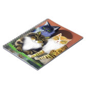 Drei Katzen mit Höflichkeit Notizblock (Linke Seite)