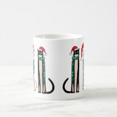 Drei Katzen mit Weihnachtshut Kaffeetasse (Mittel)