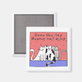 Drei Katzen - Neuter und Spay Magnet (Vorderseite/Rückseite)