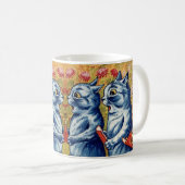 Drei Katzen singen. Gouache von Louis Wain, 1925 Kaffeetasse (VorderseiteRechts)
