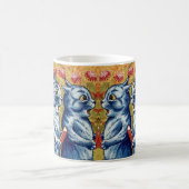 Drei Katzen singen. Gouache von Louis Wain, 1925 Kaffeetasse (Mittel)