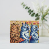 Drei Katzen singen. Gouache von Louis Wain, 1925 Postkarte (Stehend Vorderseite)
