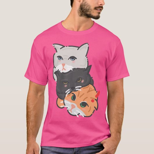 Drei Katzen T-Shirt (Vorderseite)