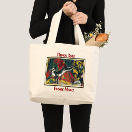 Drei Katzen von Franz Marc - Leinwand Tote Bag Jumbo Stoffbeutel