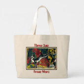 Drei Katzen von Franz Marc - Leinwand Tote Bag Jumbo Stoffbeutel (Rückseite)