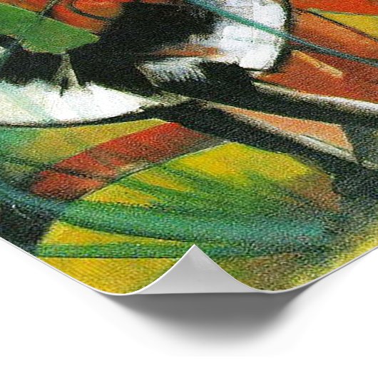 Drei Katzen von Franz Marc Poster (Ecke)