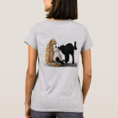 Drei Katzen vorne und hinten T-Shirt (Rückseite)