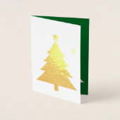 Drei Katzenfotos, Personalisiertes Weihnachten Folienkarte (Vorderseite)