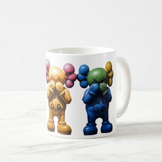 Drei Kaws Kaffeetasse (VorderseiteRechts)