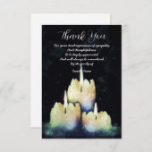 Drei Kerzen Dankeskarte (Vorne/Hinten)