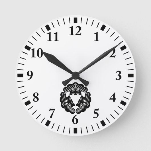 Drei Kiefern Runde Wanduhr (Vorderseite)