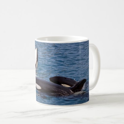 Drei Killerwale Kaffeetasse (VorderseiteRechts)