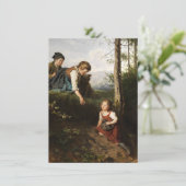 Drei Kinder, die wilde Berries im Wald picken Karte (Stehend Vorderseite)