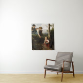 Drei Kinder, die wilde Berries im Wald picken Wandteppich (Beispiel)