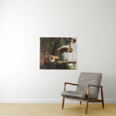 Drei Kinder, die wilde Berries im Wald picken Wandteppich (Beispiel (Horizontal))