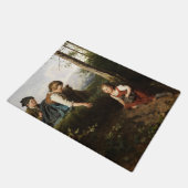 Drei Kinder, die wilde Berries in einem Wald picke Fußmatte (Schrägansicht)