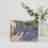 Drei Kinder mit Fahrrädern Spanien Postkarte (Stehend Vorderseite)