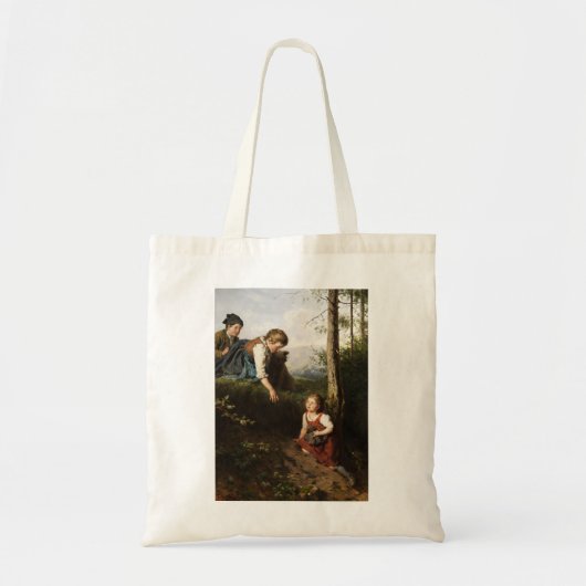 Drei Kinder pflücken Berries im Wald Tragetasche (Vorne)