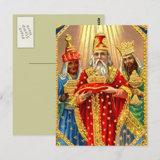 DREI KINDER POSTKARTE (Vorne/Hinten)