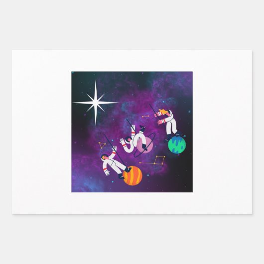 Drei-Kings-Wrapping-Papier Geschenkpapier Set (Vorderseite)