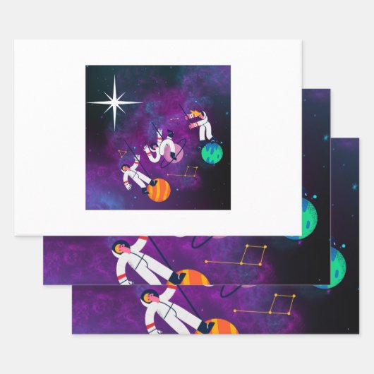 Drei-Kings-Wrapping-Papier Geschenkpapier Set (Set)