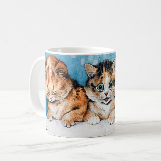 Drei Kitten, Katze, Louis Wain Kaffeetasse (Vorderseite Links)
