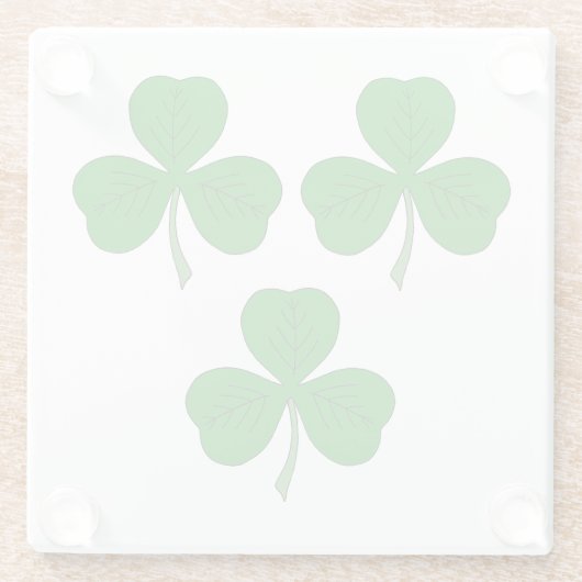 Drei Kleeblätter Glasuntersetzer (Rückseite)