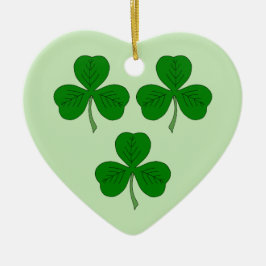 Drei Kleeblätter Keramik Ornament