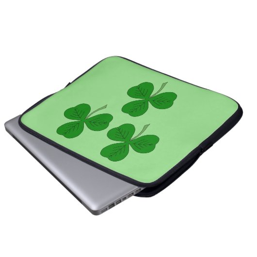 Drei Kleeblätter Laptopschutzhülle (Vorne Knopf)