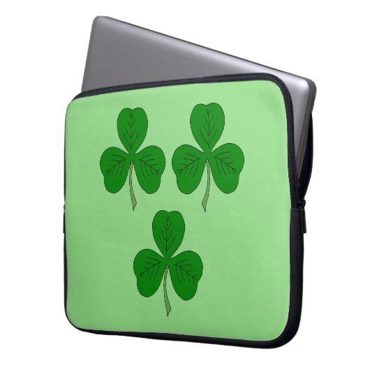 Drei Kleeblätter Laptopschutzhülle (Vorderseite Links)