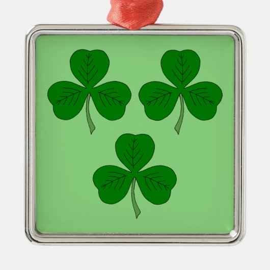 Drei Kleeblätter Ornament Aus Metall (Vorne)