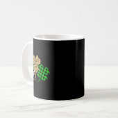 Drei Kleeblatts Leopard Buffalo Kariert St Patrick Kaffeetasse (Vorderseite Links)