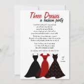 Drei Kleider Einladung (Vorderseite)