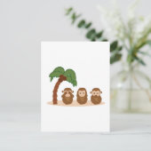 Drei kleine Affen - três macaquinhos Postkarte (Stehend Vorderseite)